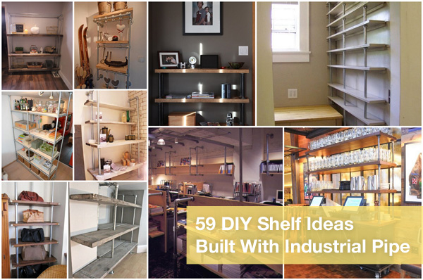 59 DIY Shelf Ideas Built With Industrial Pipe