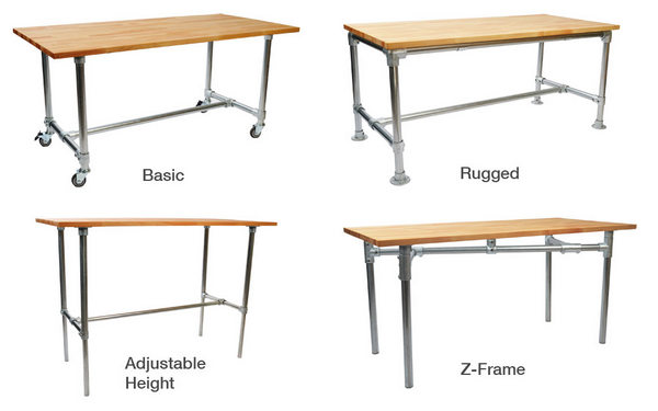 Build Your Own Industrial Desk with Simple Table