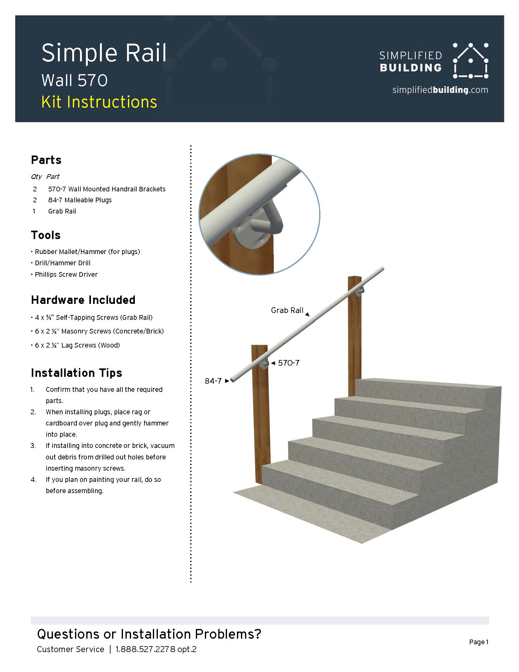 Wall 570 Wall Mounted Railing Simplified Building, Kee Klamp